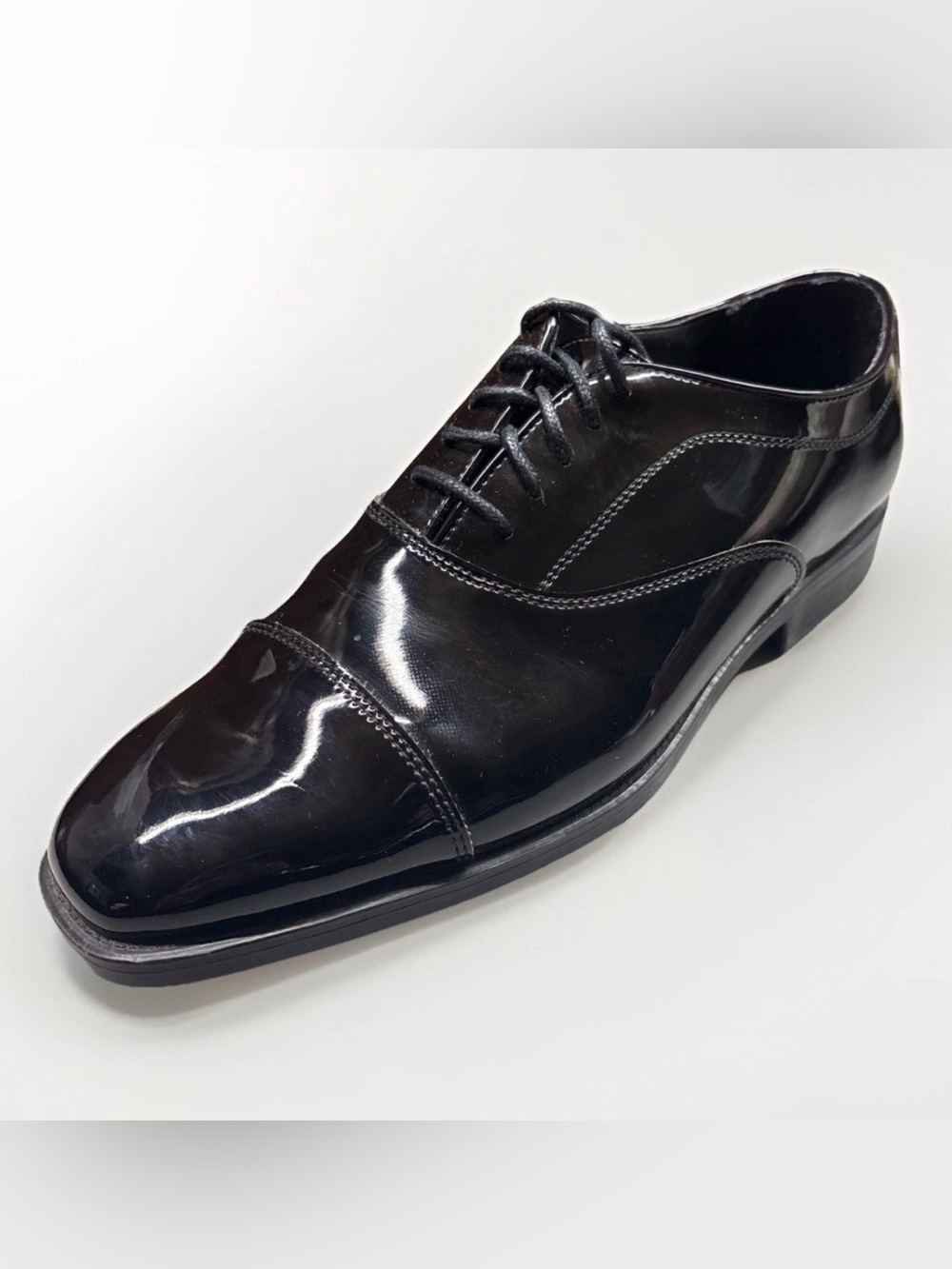 After Six Mens Black Patent Leather Dress Shoes Tuxedo Size 11 A6043 Party Luxe